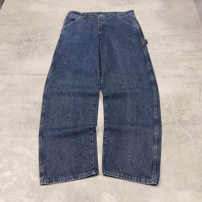 Blue Wrangler carpenter jeans W34L34 loose baggy cargo skater style jeans
