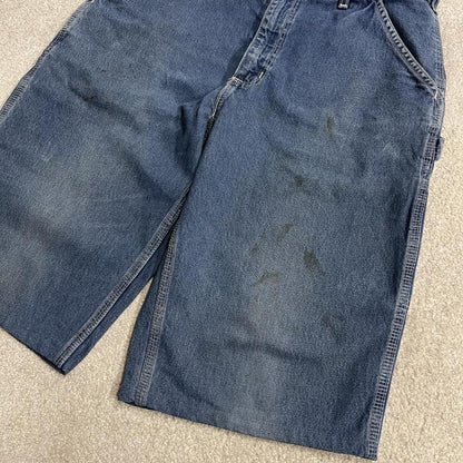 Carhartt denim shorts y2k carpenter faded blue Skater / surf style work jorts