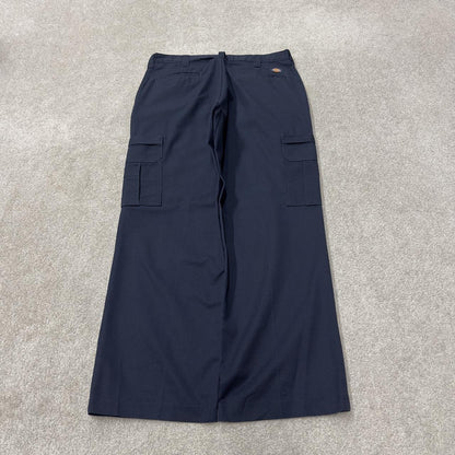 Dickies baggy cargo pants W34L30 navy Chino style utility skate work trousers