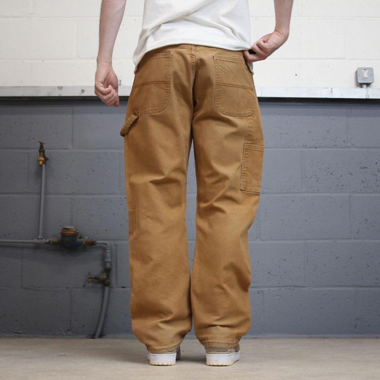Tan Dickies carpenter jeans W38L30 loose canvas 90s skater style cargo pants