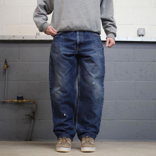 Y2K Levi’s 550 jeans loose fit blue Loose relaxed fit denim pants red tab logo