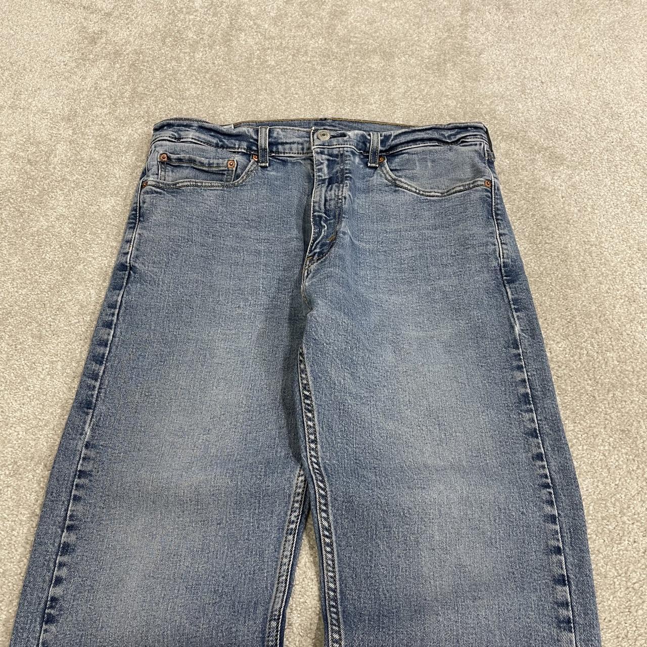 Y2K Levi’s 505 jeans straight leg washed blue Straight fit 5 pocket pants red tab logo