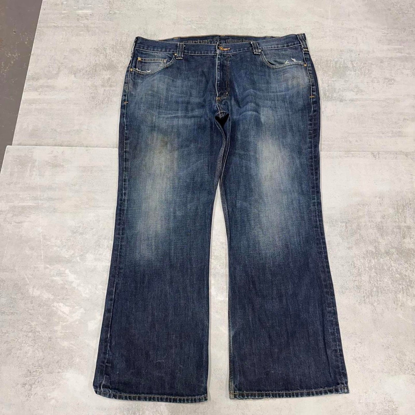 Vintage Carhartt Jeans W42 L30 blue relaxed bootcut denim 90 style worker jeans