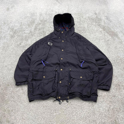 Y2k Columbia technical windbreaker jacket XL Tall men's y2k style hooded adjustable tech autumn