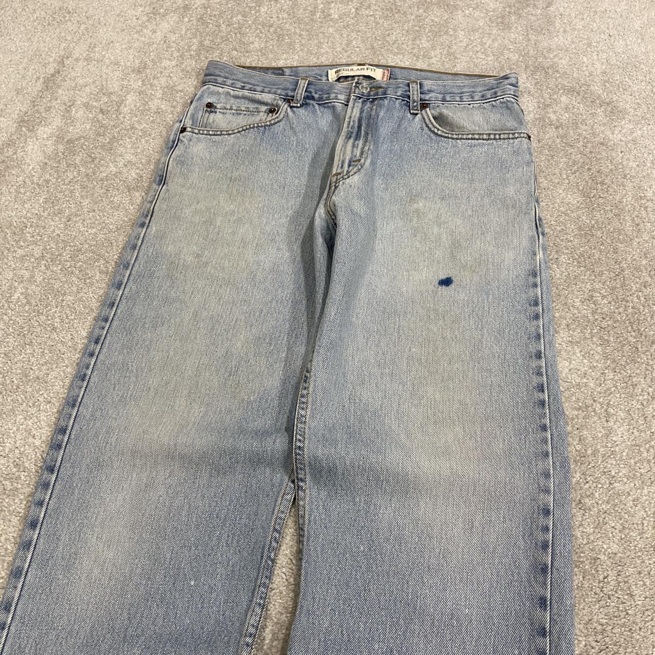 Y2K Levi’s 505 jeans straight leg light wash blue Straight fit 5 pocket pants red tab logo