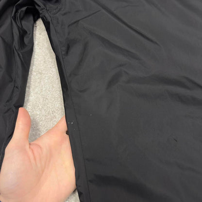 Black Adidas tracksuit bottoms Large y2k style sportswear track pants side stripe design