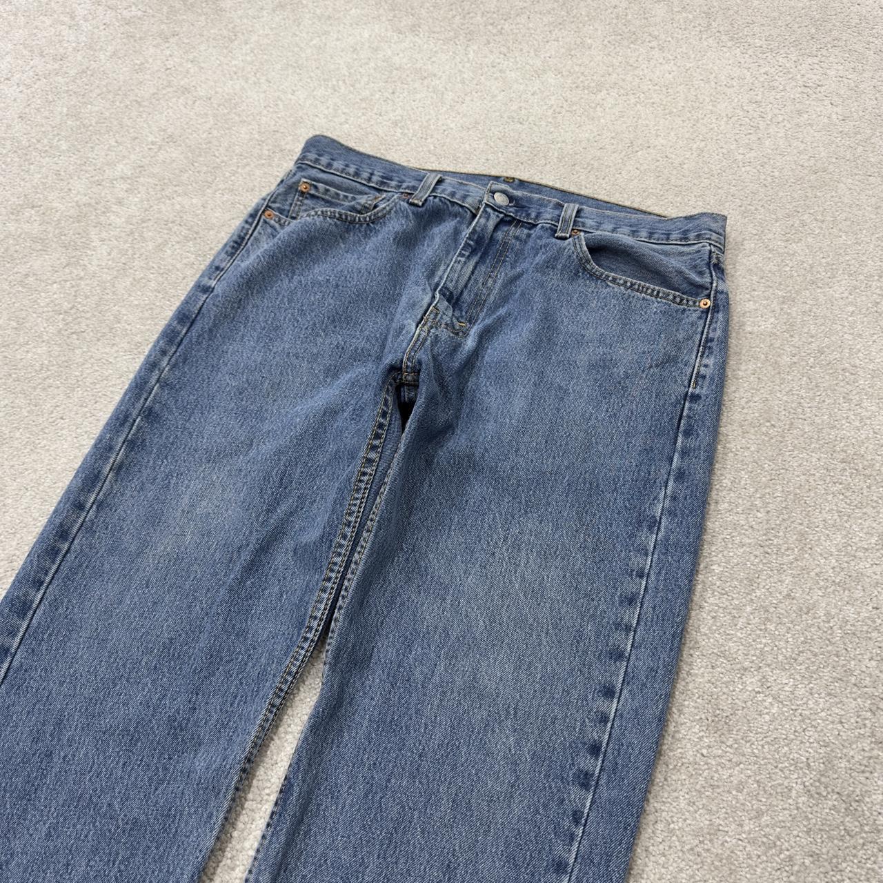 Levi’s 505 jeans Y2K blue denim Levi’s straight leg 2000s style pants red tab logo