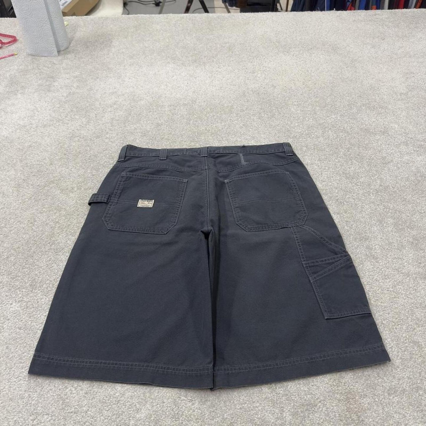 Baggy carpenter shorts long y2k navy Old Navy canvasy skater style jorts