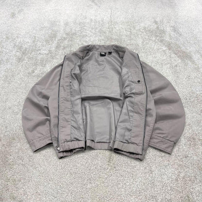 Y2K Quiksilver Harrington bomber jacket grey Embroidered surf style coat full zip up