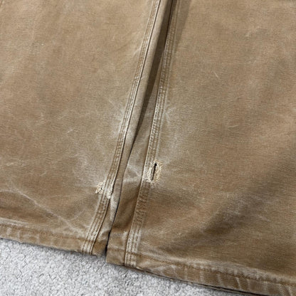 Vintage baggy Carhartt carpenter pants y2k tan brown Loose leg 100% cotton skater style workwear