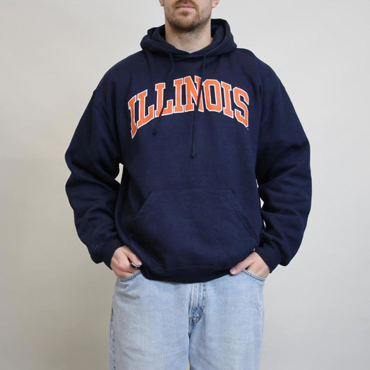 Navy vintage Russell hoodie XL