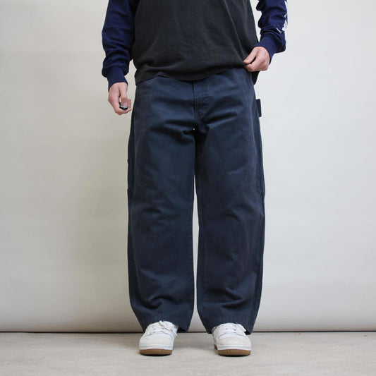 Navy Dickies carpenter jeans W40 L28 loose thick canvas skater style cargos