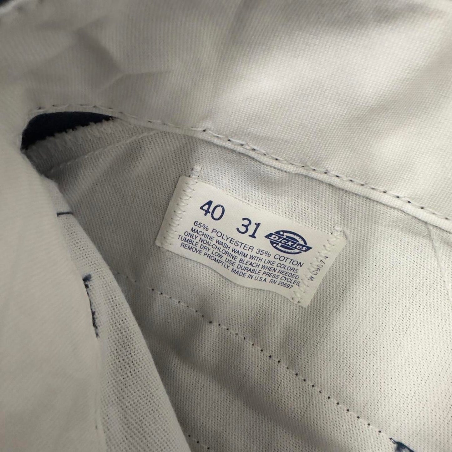 Navy Dickies Pants W40L31 loose twill chino style skater pants