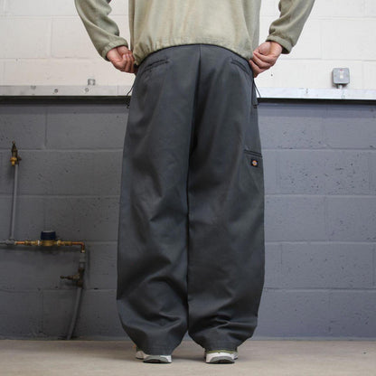 Y2k baggy fit Dickies double knee work pants grey Loose wide-leg chino style skate trousers