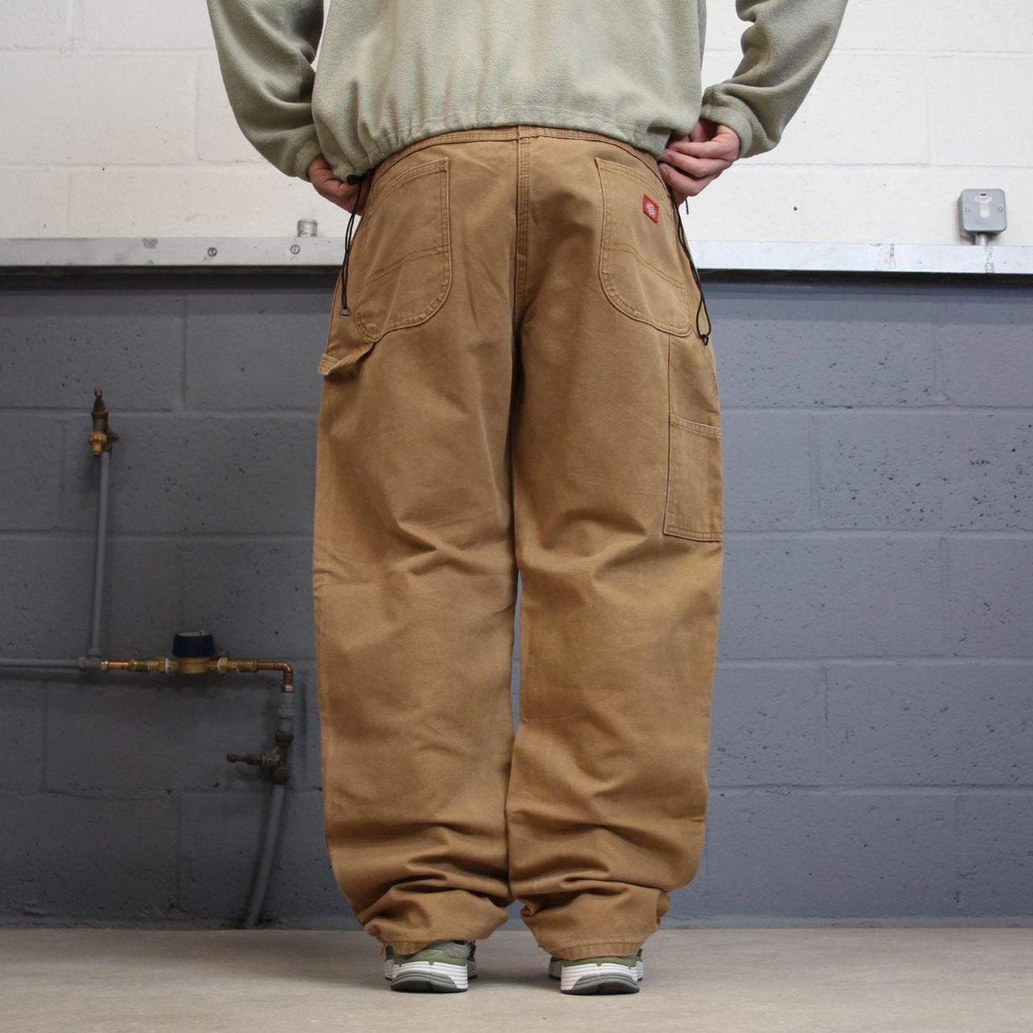 Vintage y2k baggy Dickies carpenter jeans tan brown Skater / workwear style canvas cargo pants