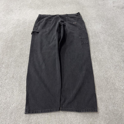 Wrangler baggy wide leg jeans y2k carpenter black Loose fit skater work pants