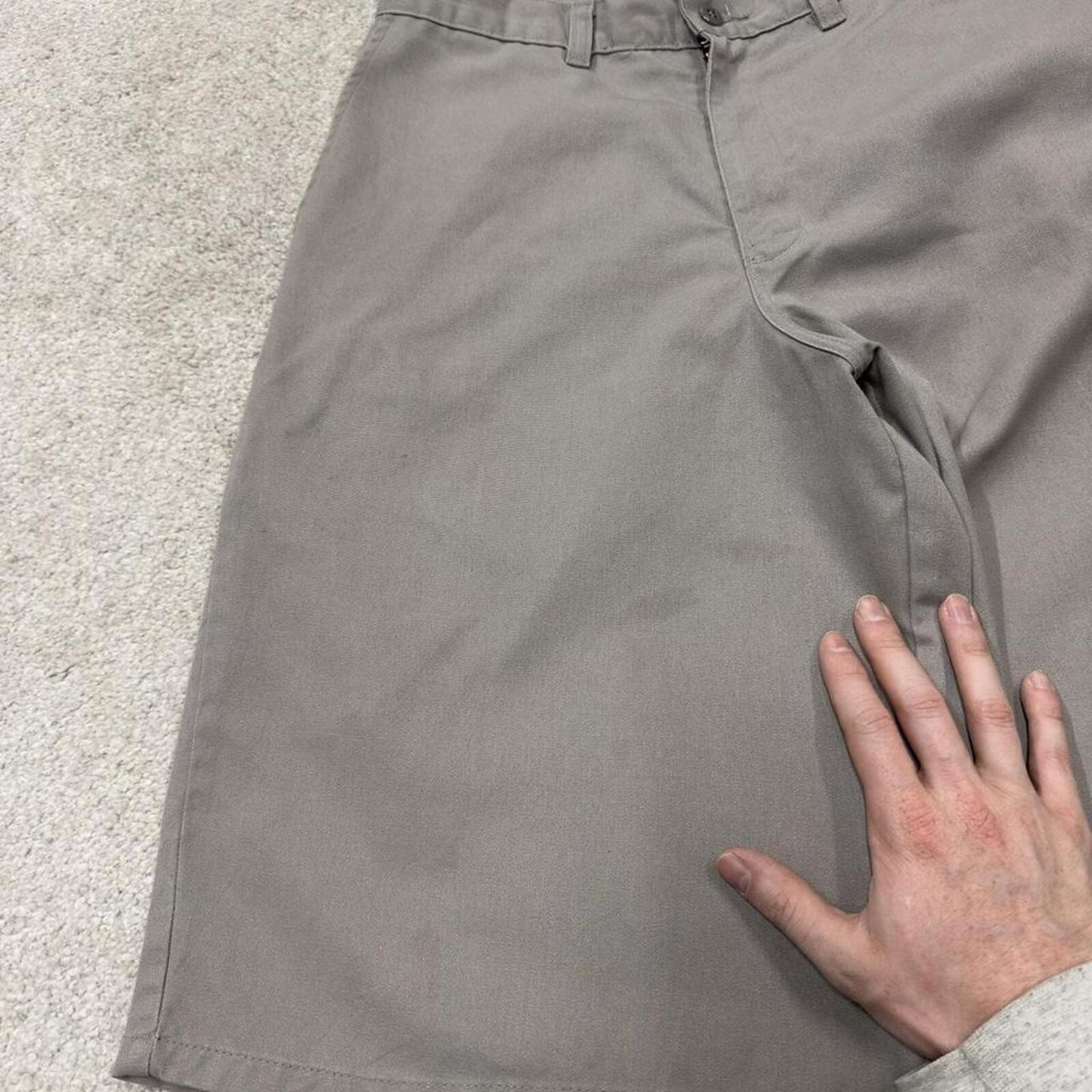 Dickies baggy carpenter shorts grey Twill chino skater style shorts loose long leg