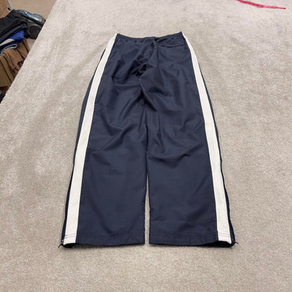 Navy Baggy Nike tracksuit bottoms Small mens loose y2k joggers swoosh logo trackies sporty style