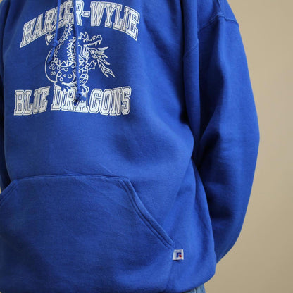 Blue vintage Russell hoodie XL