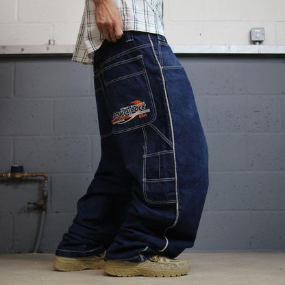 Southpole extra baggy carpenter jeans y2k W40L33 navy blue