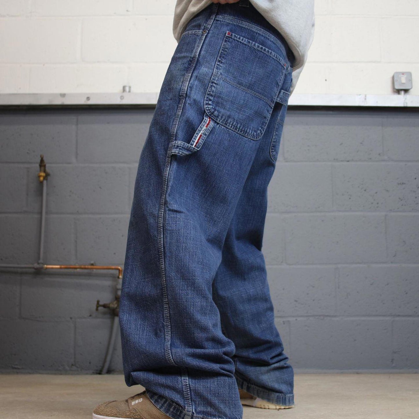 Vintage baggy Paco carpenter jeans 90s skater style W34L31 blue loose denim cargos