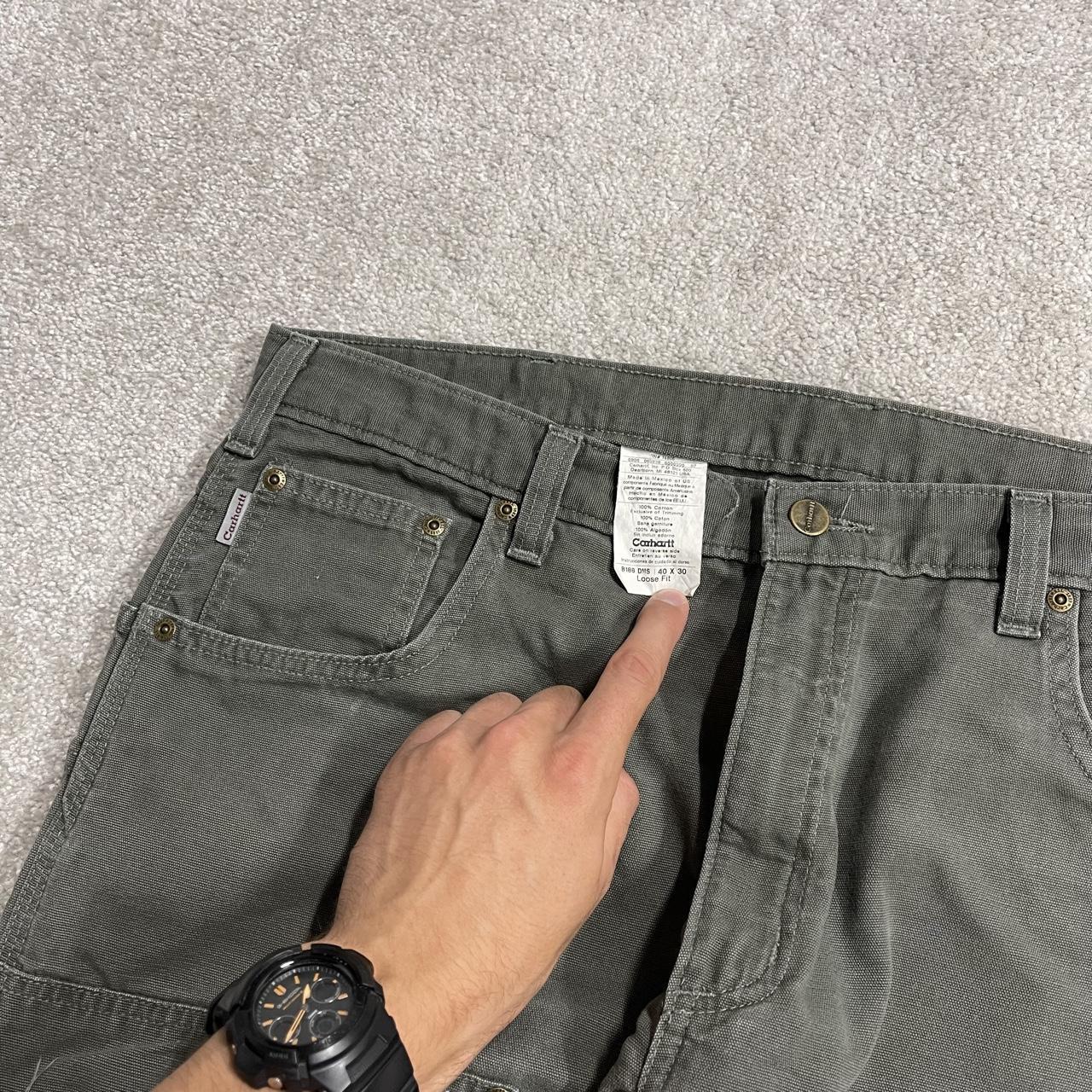 Carhartt double knee carpenter jeans Y2K green Loose fit baggy cargo utility pants wide leg