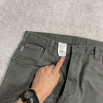 Carhartt double knee carpenter jeans Y2K green Loose fit baggy cargo utility pants wide leg
