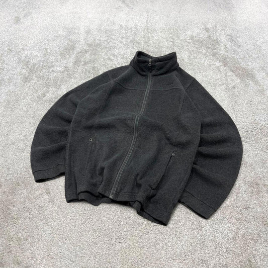 Grey Columbia technical fleece XL women's y2k style full zip up autumn