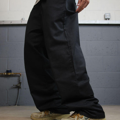Dickies baggy double knee pants black W38L32 Loose fit chino skate work trousers