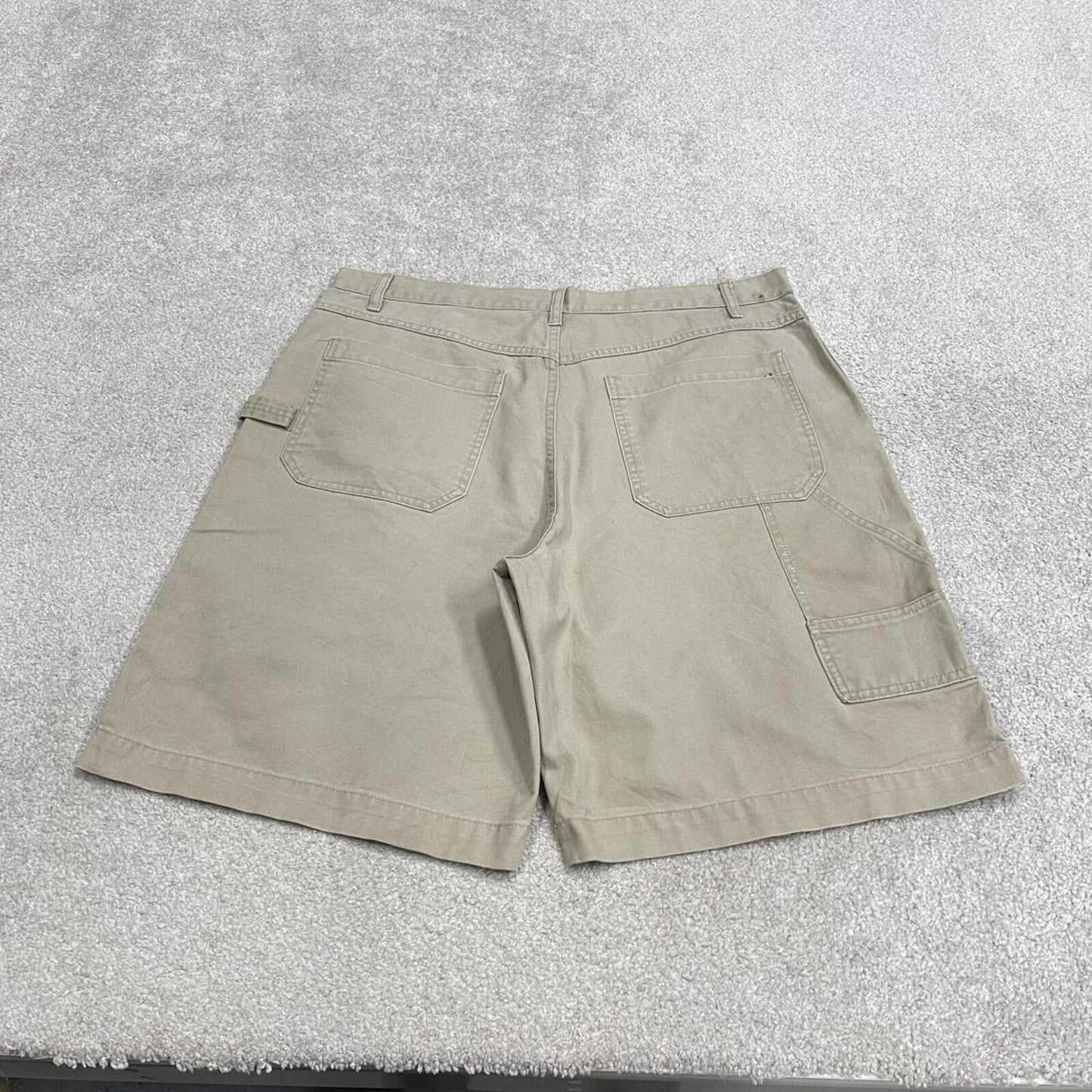 Baggy cargo shorts canvas carpenter beige Falls Creek skater style summer festival jorts