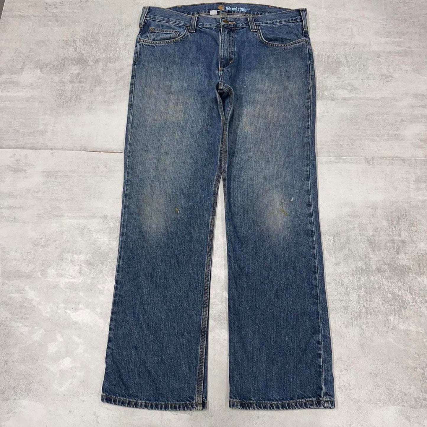 Mens vintage Carhartt jeans W38 L32 relaxed straight denim 90s style jeans