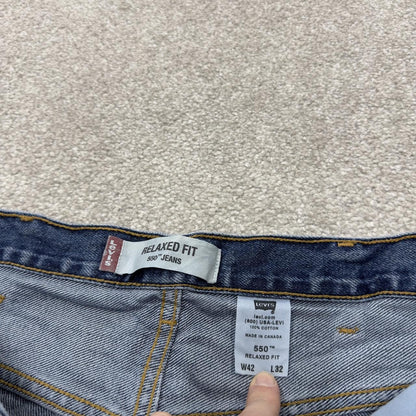 Levi’s 550 baggy jeans y2k loose fit blue denim Denim relaxed fit skater 2000s red tab logo pants