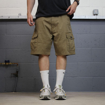 Wrangler cargo shorts relaxed khaki Loose skater style summer festival shorts