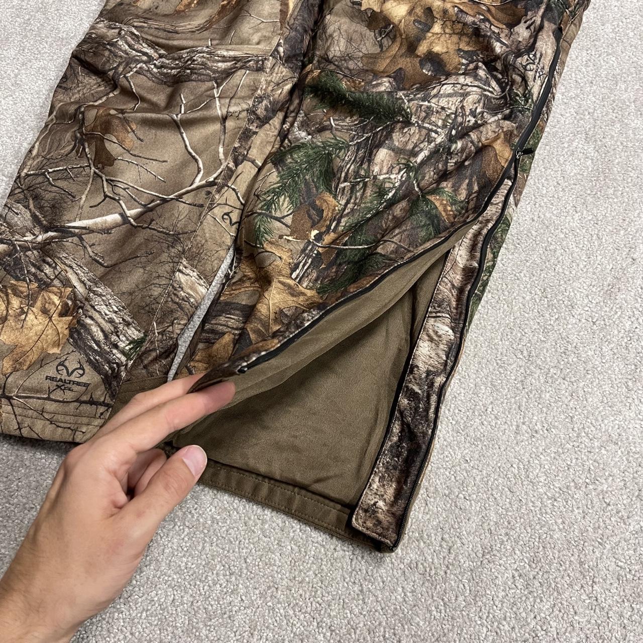 Cabela’s Realtree camo cargo pants XXL brown insulated utility hunting trousers