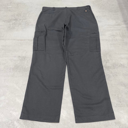 Baggy Dickies cargo trousers W42L32 grey chino style skater cargo pants