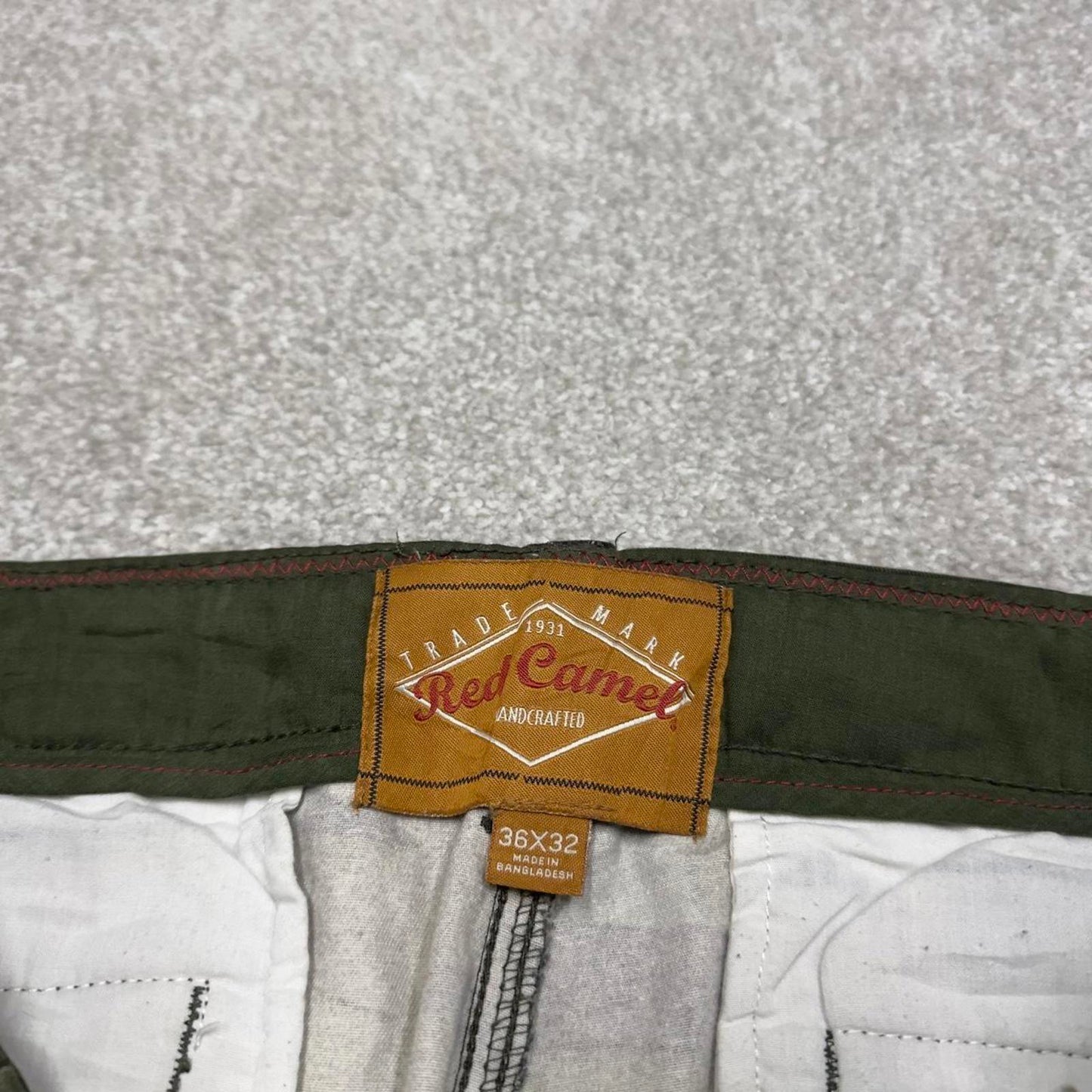 Camo cargo pants Red Camel W36L32 loose green forest camouflage trousers utility