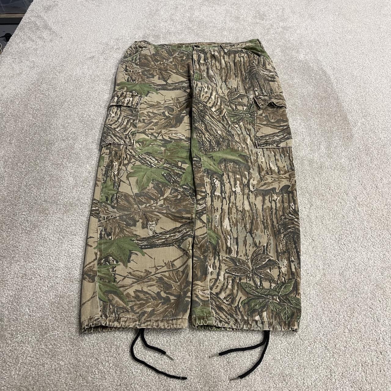 Vintage Liberty Duxbak baggy camo cargo pants L khaki Realtree camouflage wide leg trousers