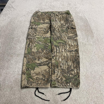 Vintage Liberty Duxbak baggy camo cargo pants L khaki Realtree camouflage wide leg trousers