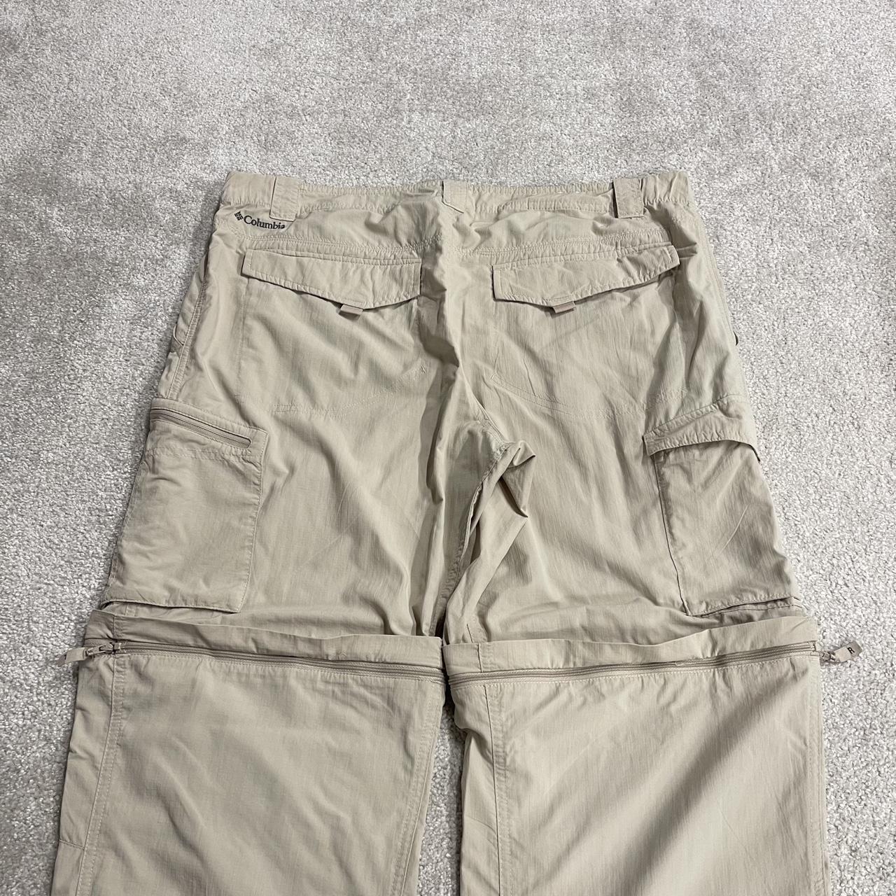 Columbia Omni-Shade technical convertible pants beige Loose floaty summer shorts with zip off legs