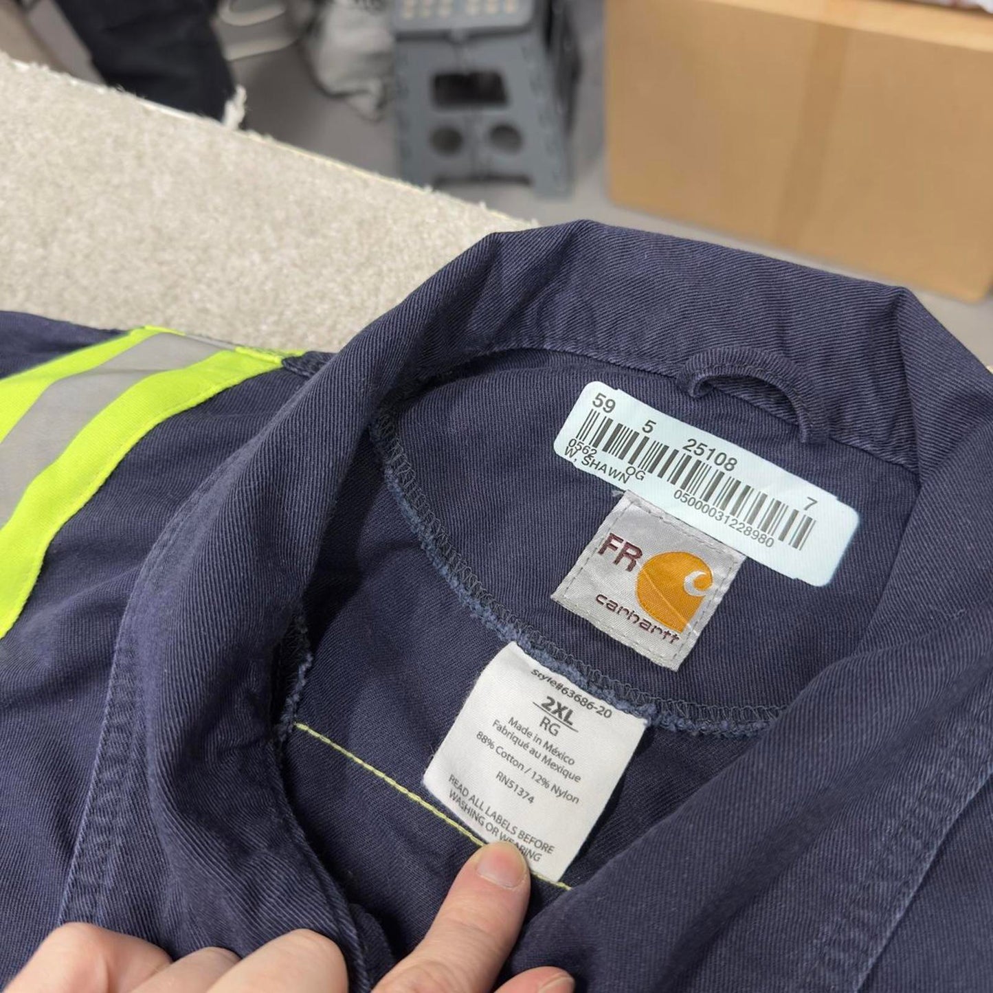 Carhartt FR boilersuit workwear coveralls navy Long sleeve work jumpsuit overalls fire resistant