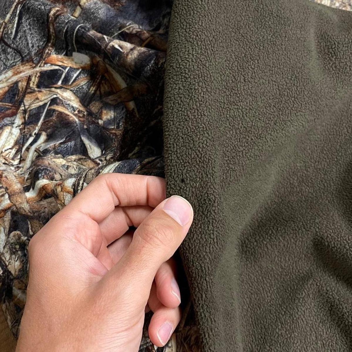 Vintage Mossy Oak camo fleece y2k Whitewater loose camouflage quarter zip fleece