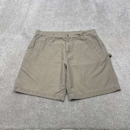 Y2k Woolrich carpenter shorts beige W34 Loose cotton summer festival jorts skater style