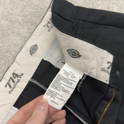 Y2K Dickies 774 skater work pants size 10 black skate trousers