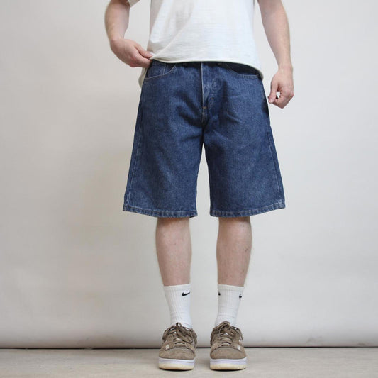 Mens Baggy Wrangler jorts W34 denim skater style shorts