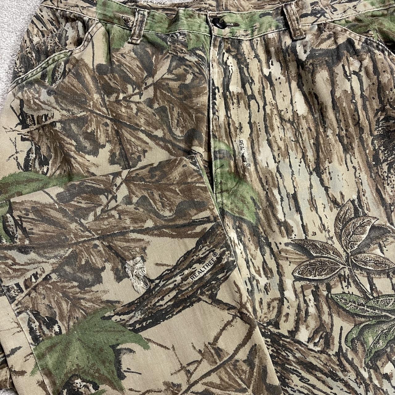Vintage Liberty Duxbak baggy camo cargo pants L khaki Realtree camouflage wide leg trousers