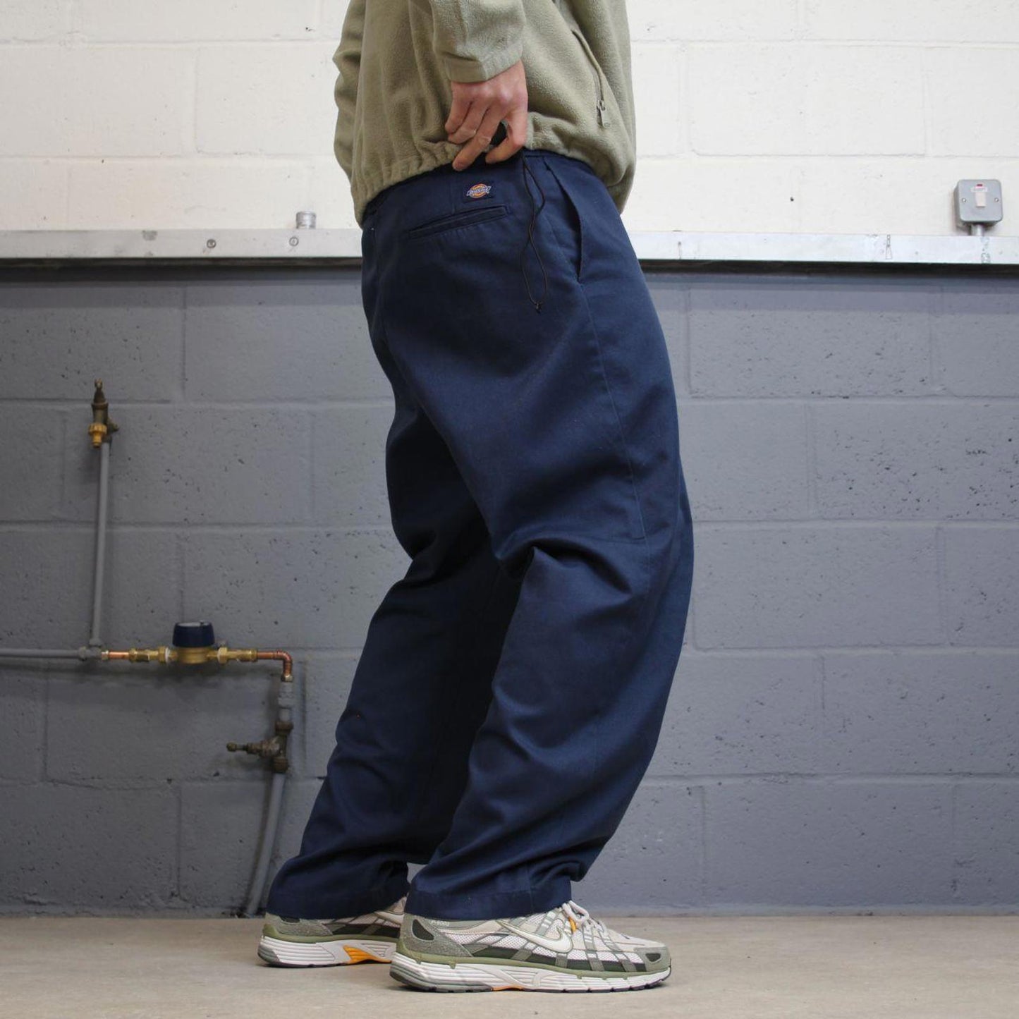 90s Dickies work skate pants W38L30 navy twill chino 90s skater style workwear trousers