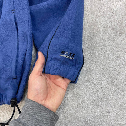 Blue Izod technical fleece XL y2k style 1/4 zip up autumn adjustable waist embroidered outdoors