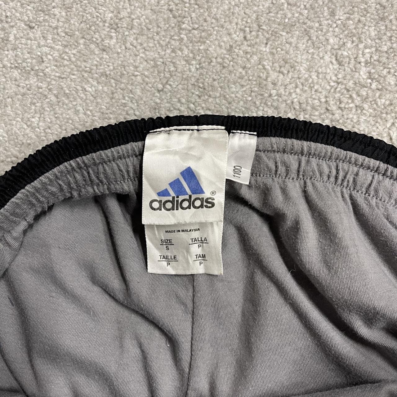 Baggy Y2K Adidas tracksuit bottoms black Embroidered side stripe track pants
