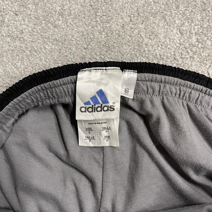 Baggy Y2K Adidas tracksuit bottoms black Embroidered side stripe track pants