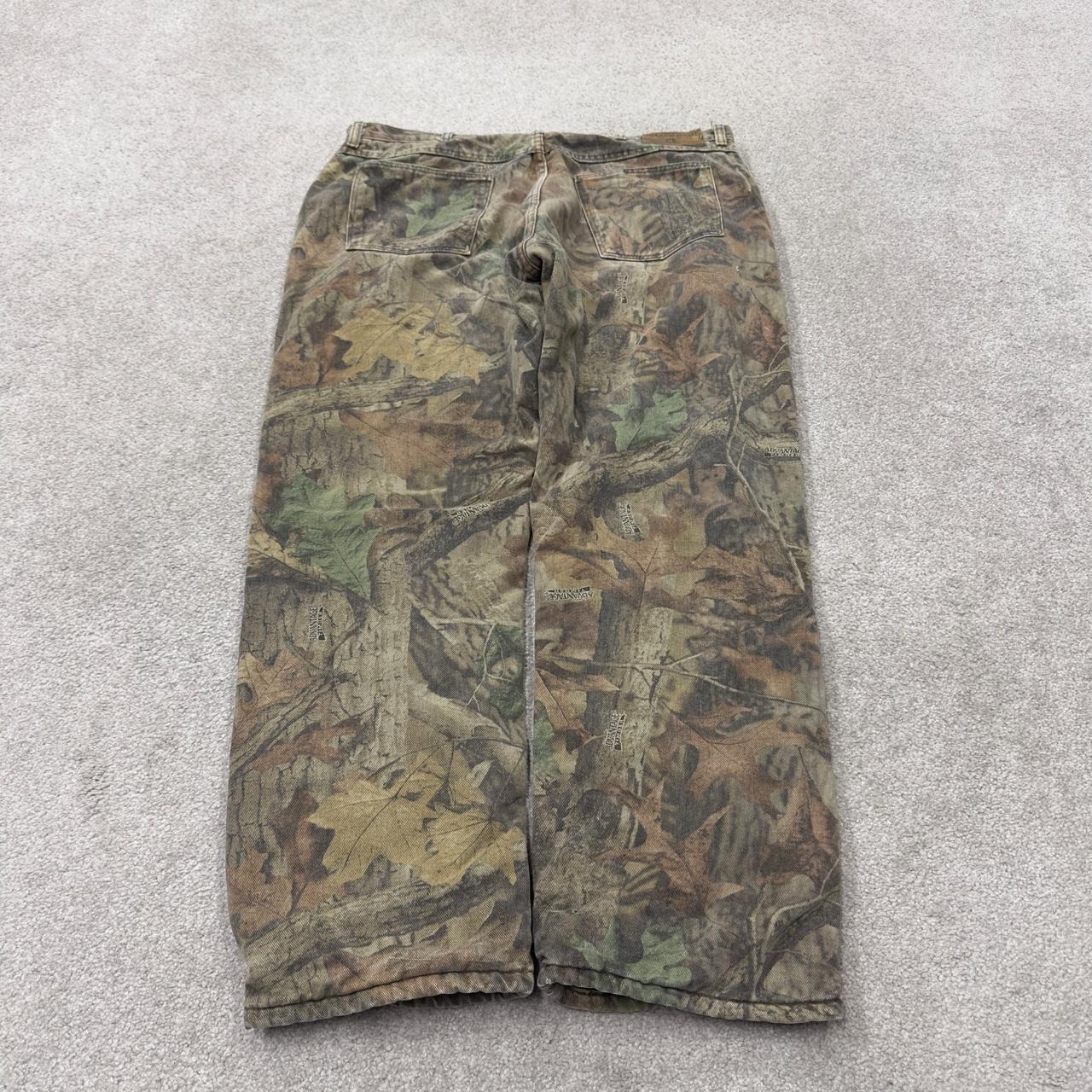 Wrangler realtree camo fleece lined jeans Y2K khaki camouflage pattern hunting utility trousers